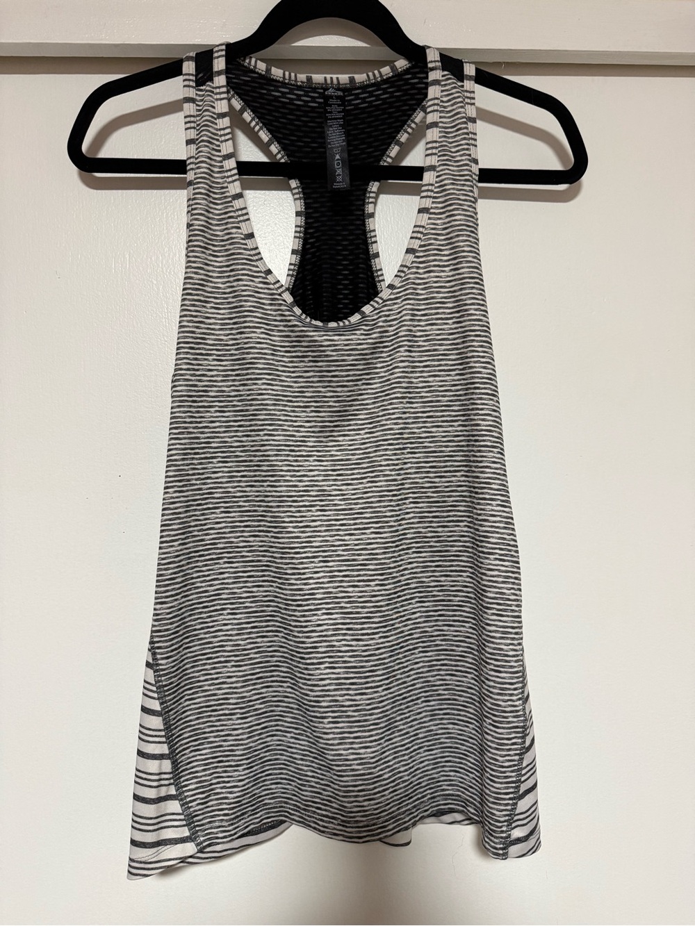 RBX Black & White Striped Racerback Tank